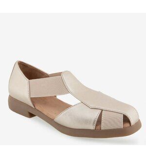 NEW Aerosoles 4give Sandal In Color Beige / Gold